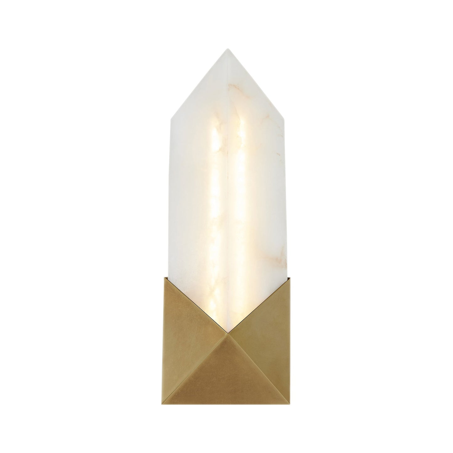 Caesar LED Wall Light in Vintage Brass.
