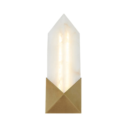 Caesar LED Wall Light in Vintage Brass.