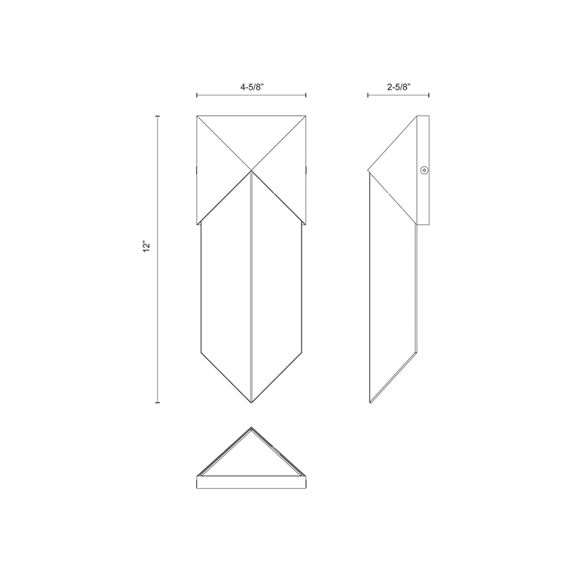 Caesar LED Wall Light - line drawing.