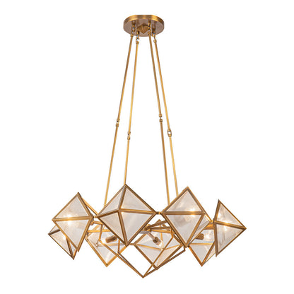 Cairo Chandelier in Vintage Brass (8-Light).