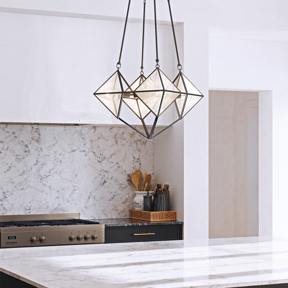 Cairo Chandelier in kitchen.