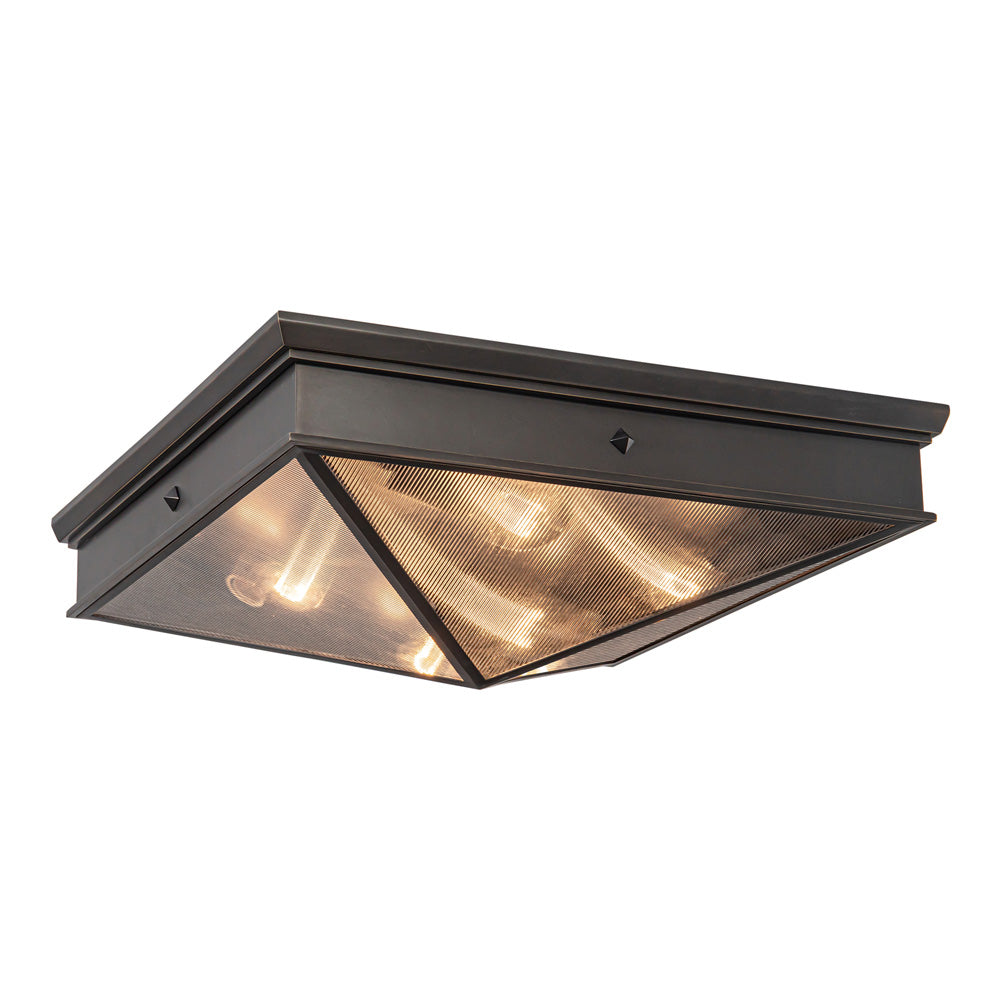 Cairo Flush Mount Ceiling Light in Urban Bronze (Large).