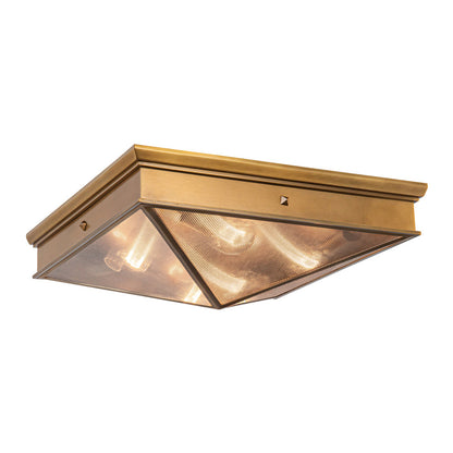 Cairo Flush Mount Ceiling Light in Vintage Brass (Large).