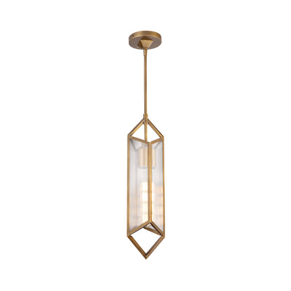 Cairo Pendant Light in Vintage Brass.