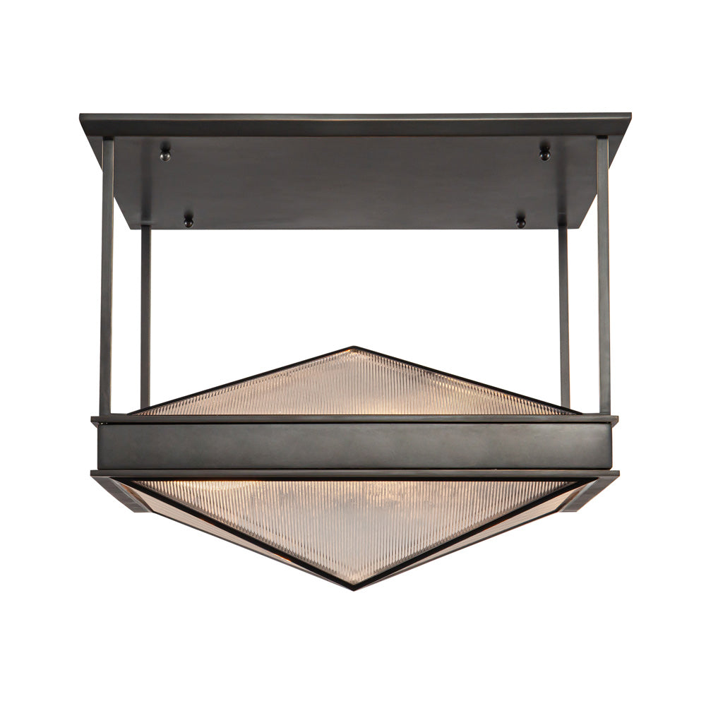Cairo Semi Flush Mount Ceiling Light in Urban Bronze.