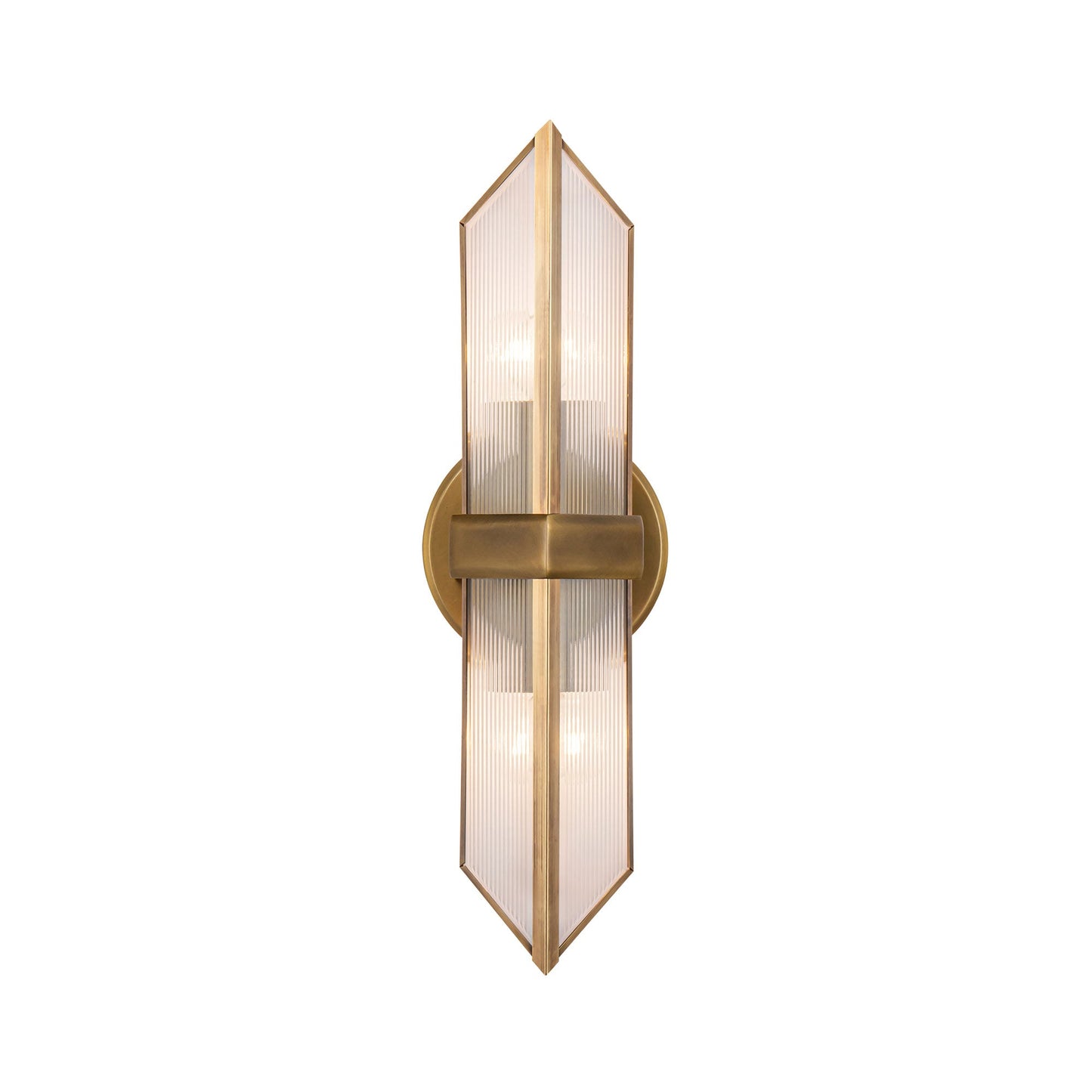 Cairo Vanity Wall Light in Vintage Brass (2-Light).