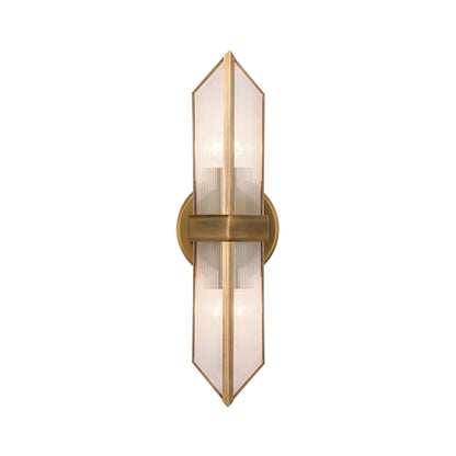 Cairo Vanity Wall Light in Vintage Brass (2-Light).