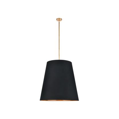 Calor Pendant Light in Vintage Brass/Black (Small).