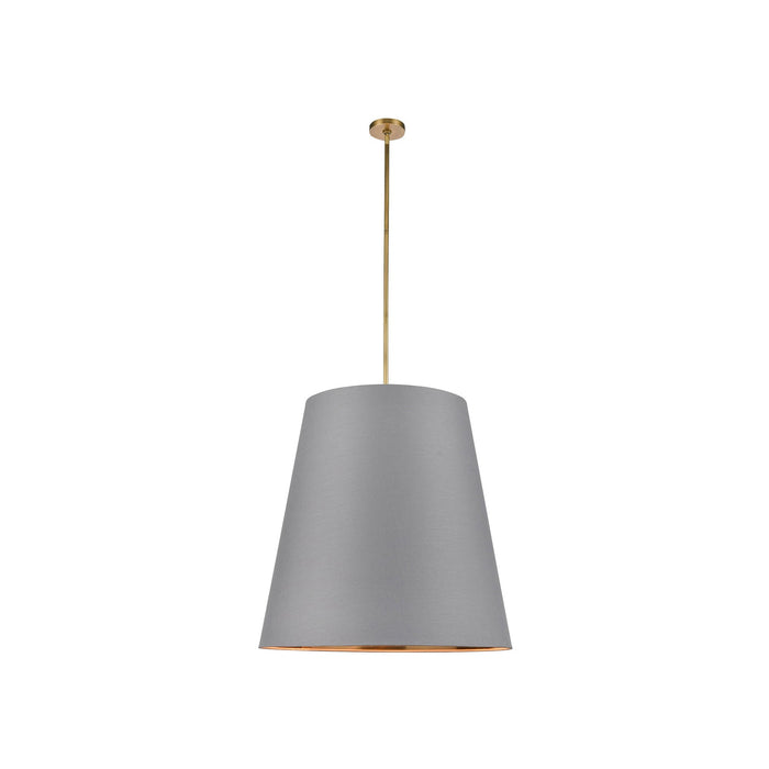 Calor Pendant Light in Vintage Brass/Gray (Small).