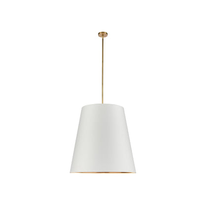 Calor Pendant Light in Vintage Brass/White (Small).