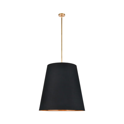 Calor Pendant Light in Vintage Brass/Black (Large).