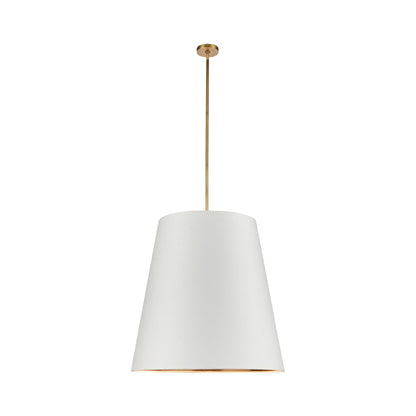 Calor Pendant Light in Vintage Brass/White (Large).