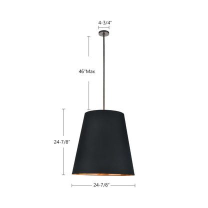 Calor Pendant Light - line drawing.