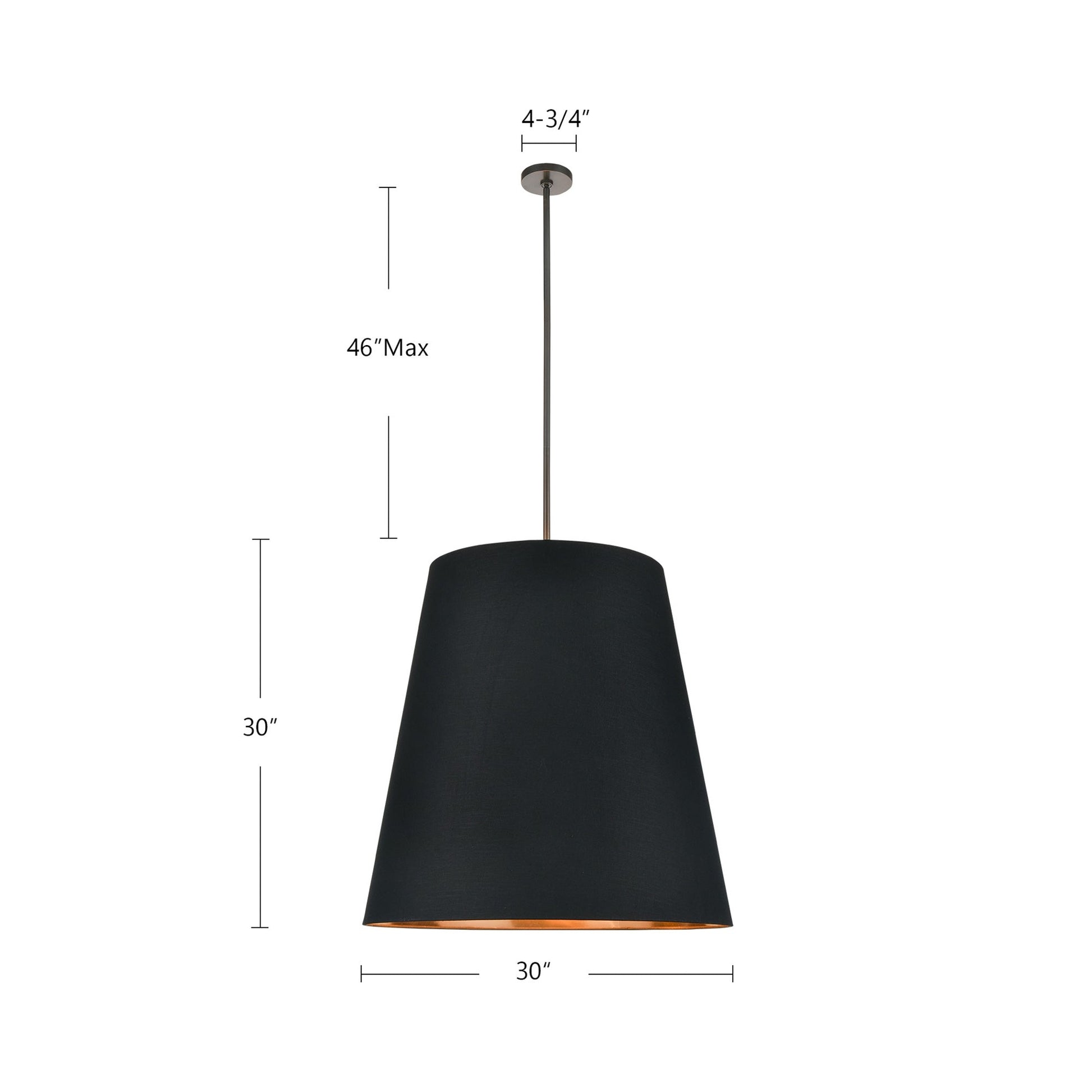 Calor Pendant Light - line drawing.