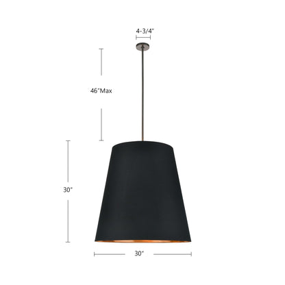 Calor Pendant Light - line drawing.