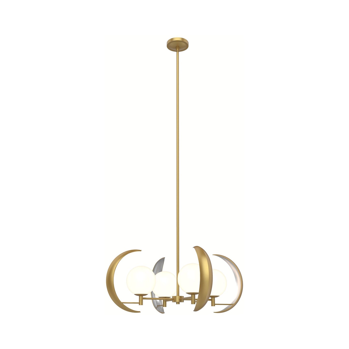 Celeste Chandelier in Vintage Brass.