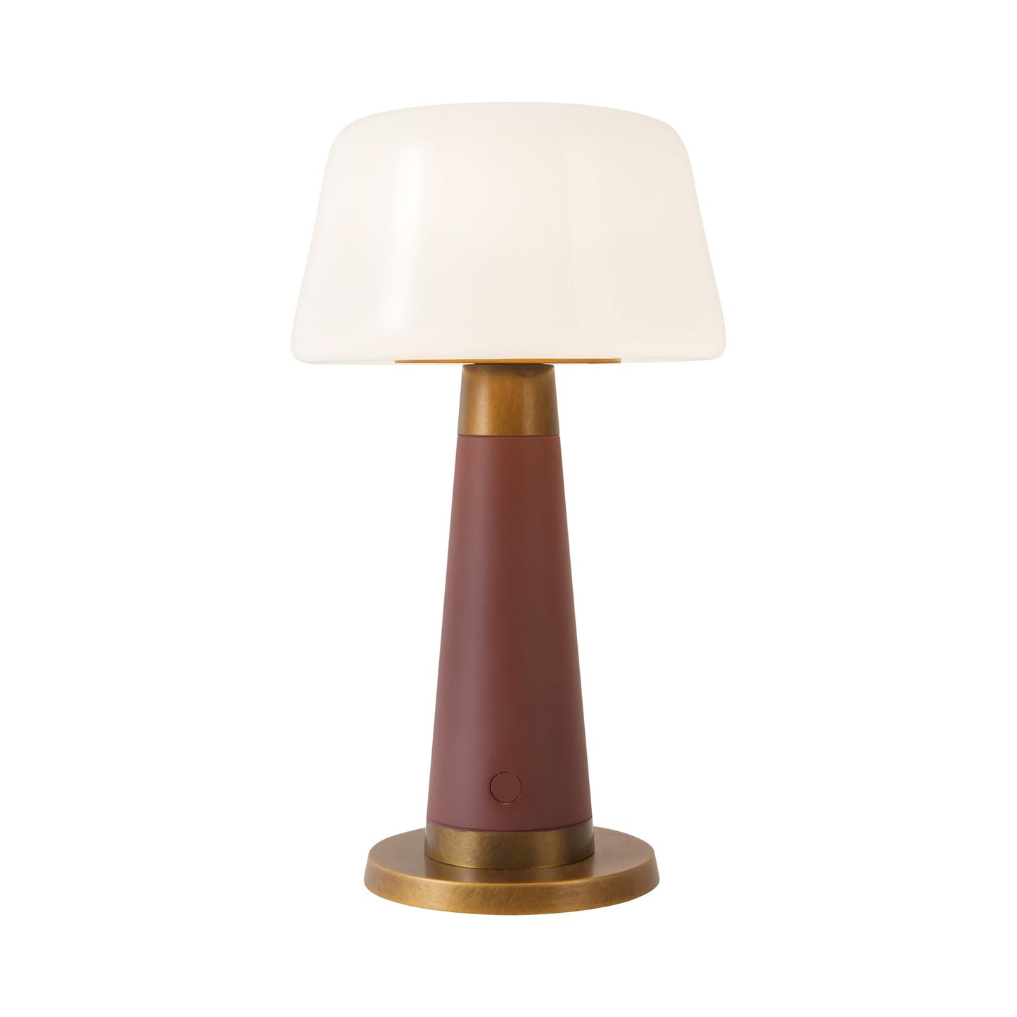 Clemence LED Table Lamp in Burgundy.