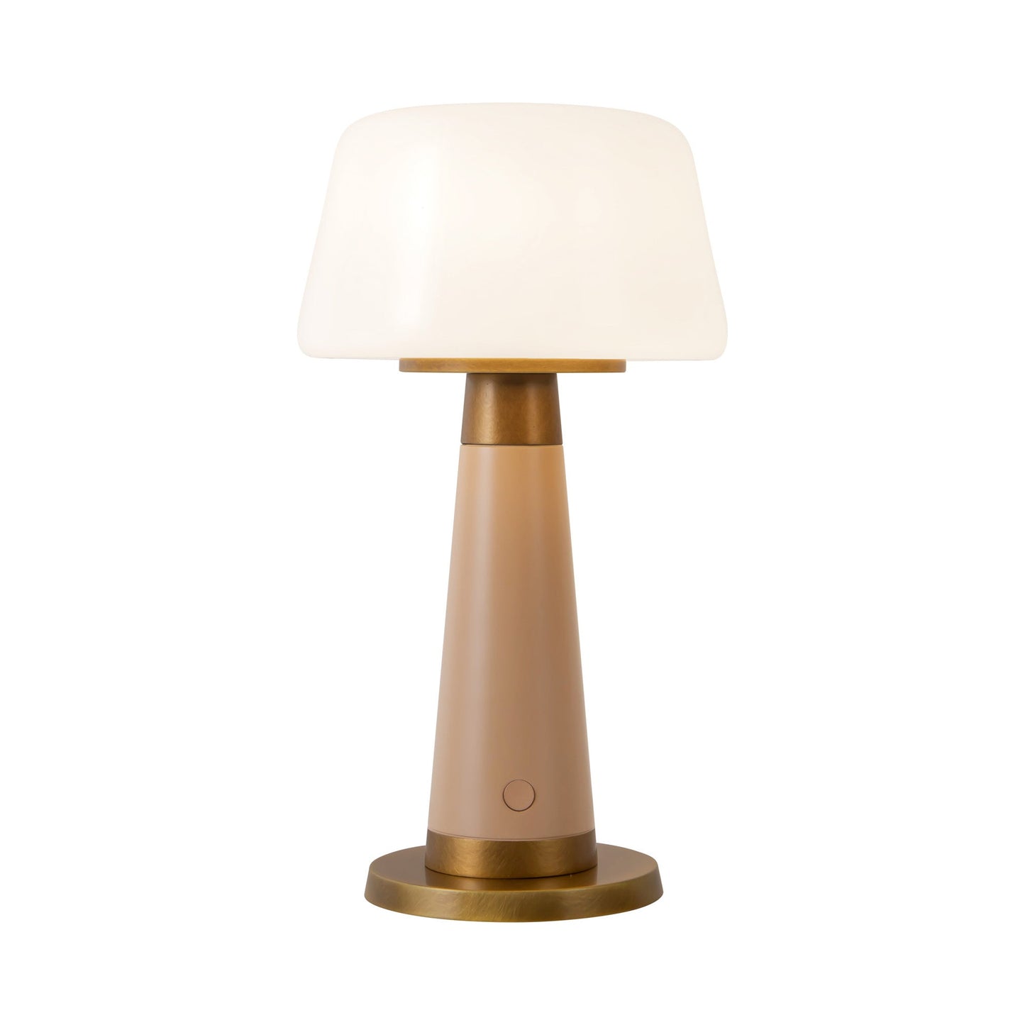 Clemence LED Table Lamp in Peach.