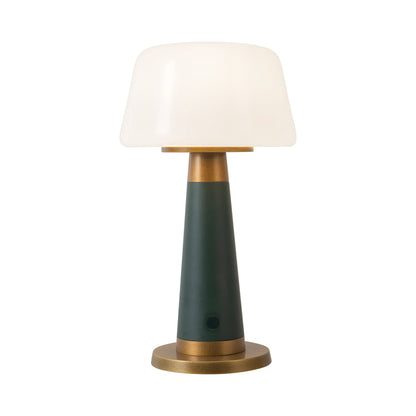 Clemence LED Table Lamp in Pine Green.