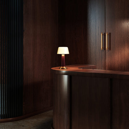 Clemence LED Table Lamp in living room.