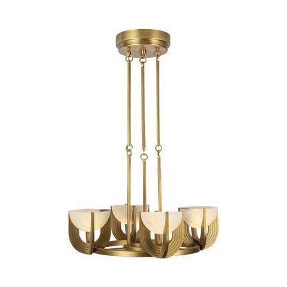 Colette LED Chandelier in Vintage Brass (22.88-Inch).