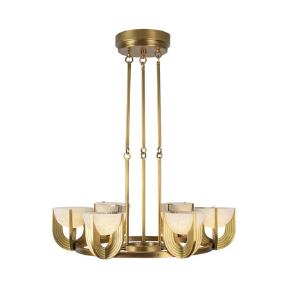 Colette LED Chandelier in Vintage Brass (27.25-Inch).
