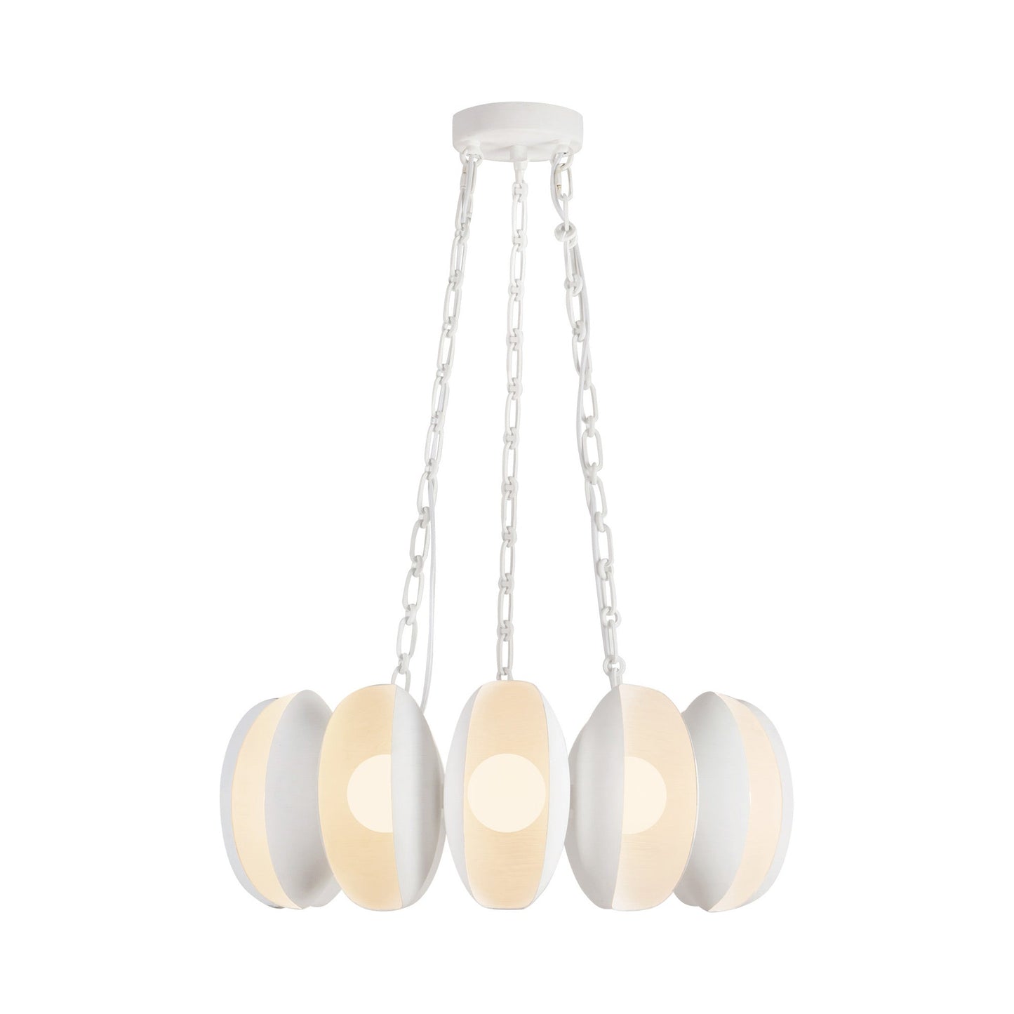 Cortez LED Chandelier in Antique White (25-Inch).
