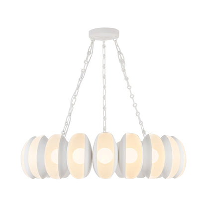 Cortez LED Chandelier in Antique White (37-Inch).