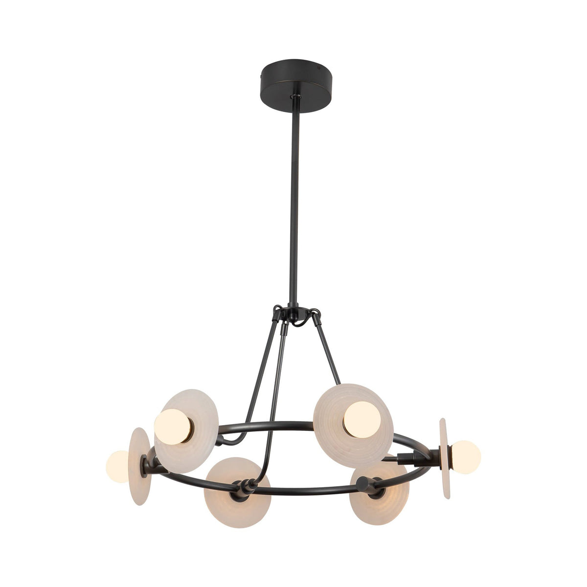 Dahlia LED Chandelier in Urban Bronze (6-Light).