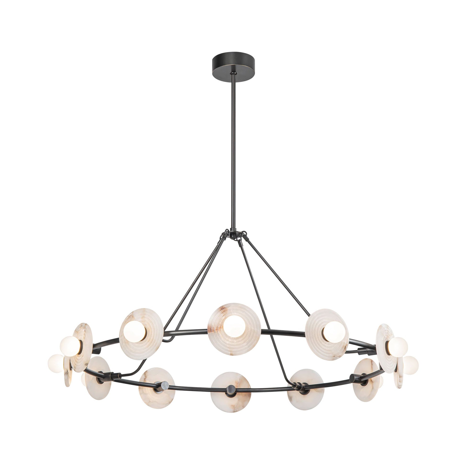 Dahlia LED Chandelier in Urban Bronze.