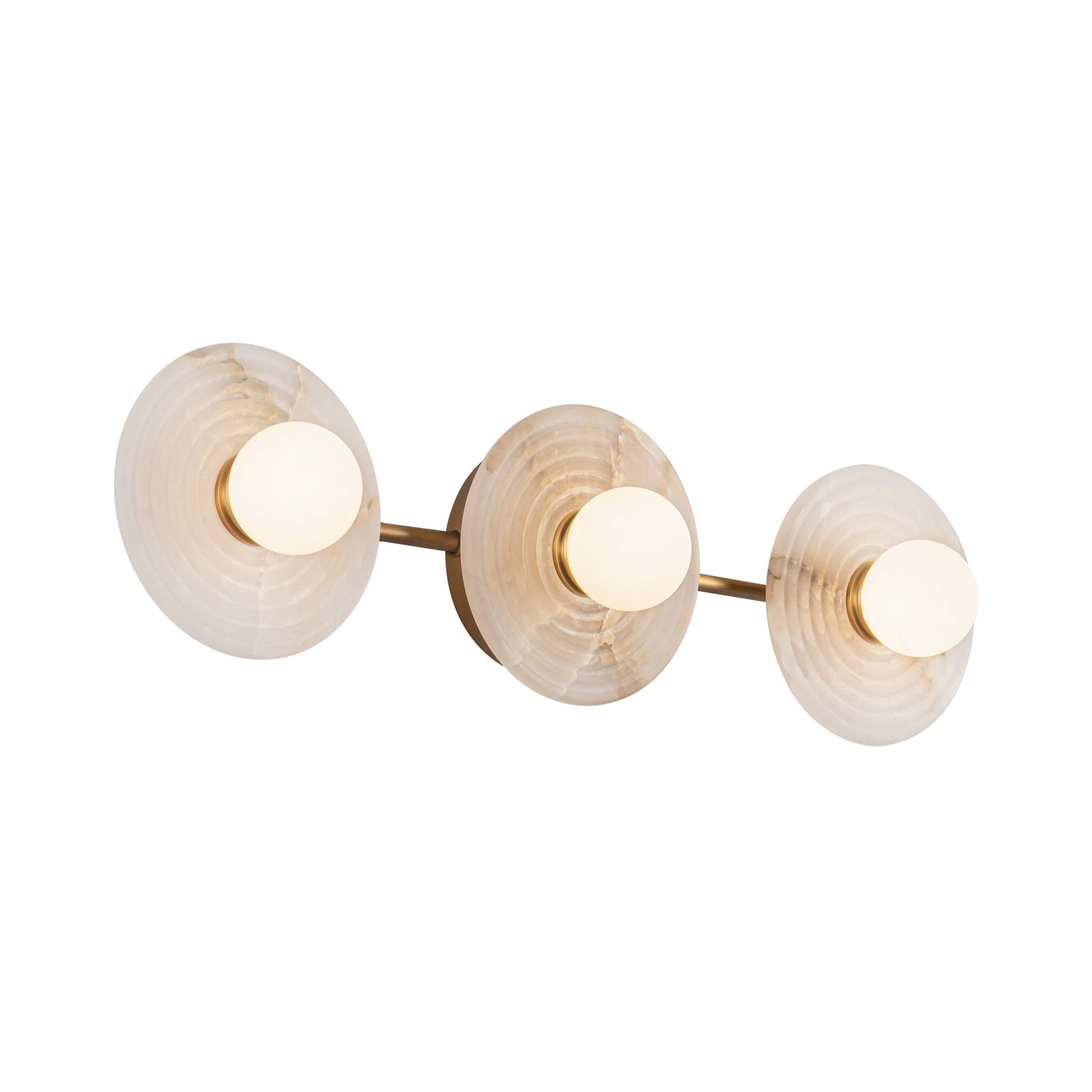 Dahlia LED Wall Light in Vintage Brass (3-Light).