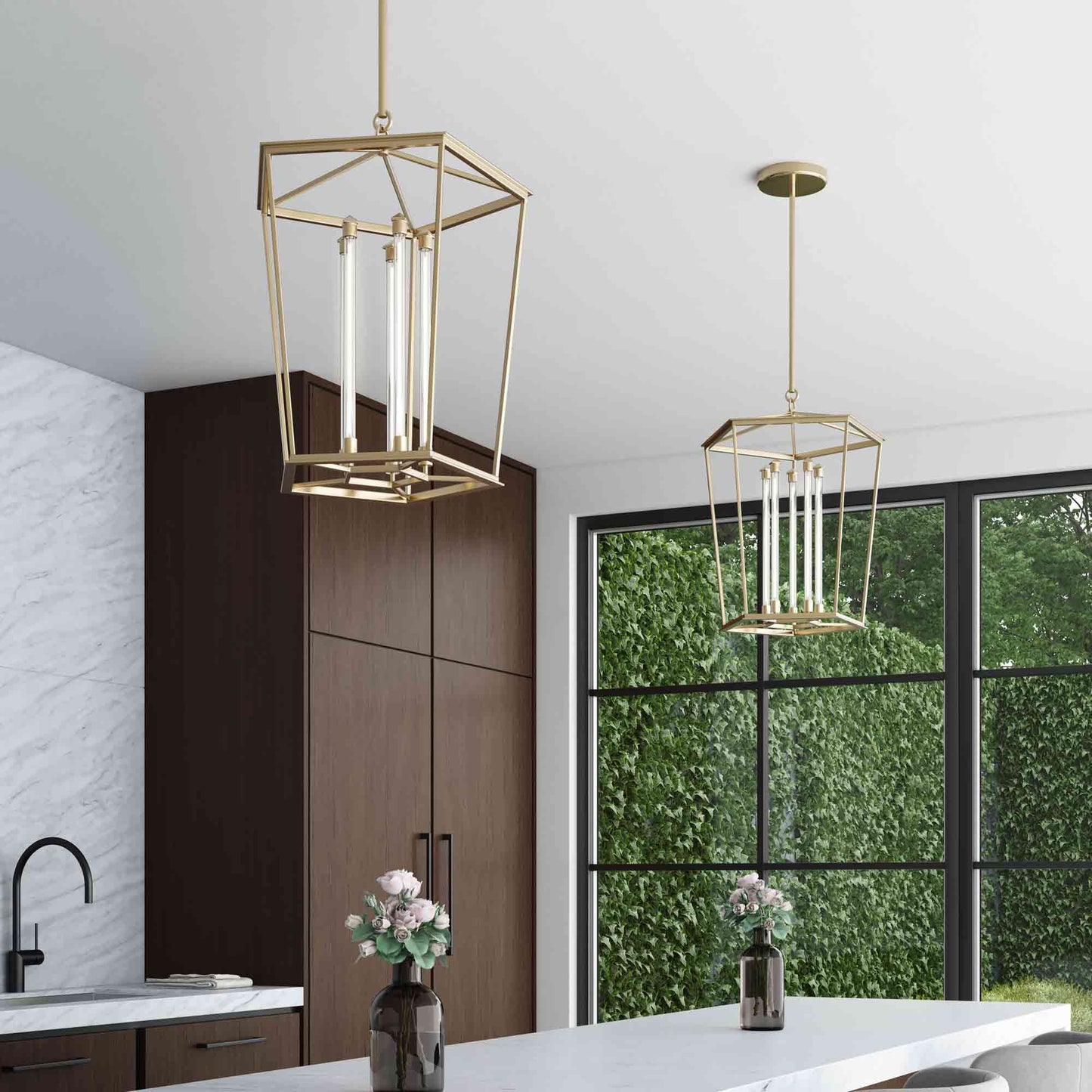 Delphine LED Pendant Light in dining room.