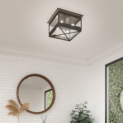 Douglas Flush Mount Ceiling Light in living room.