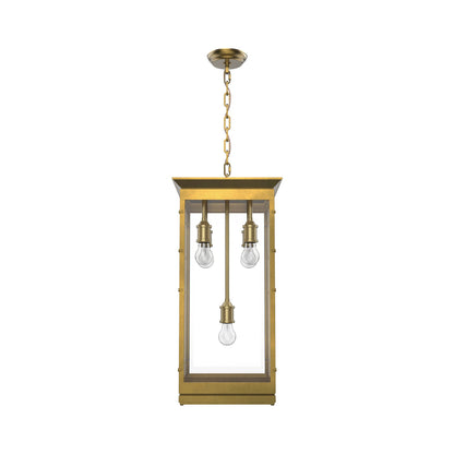 Douglas Pendant Light in Vintage Brass.