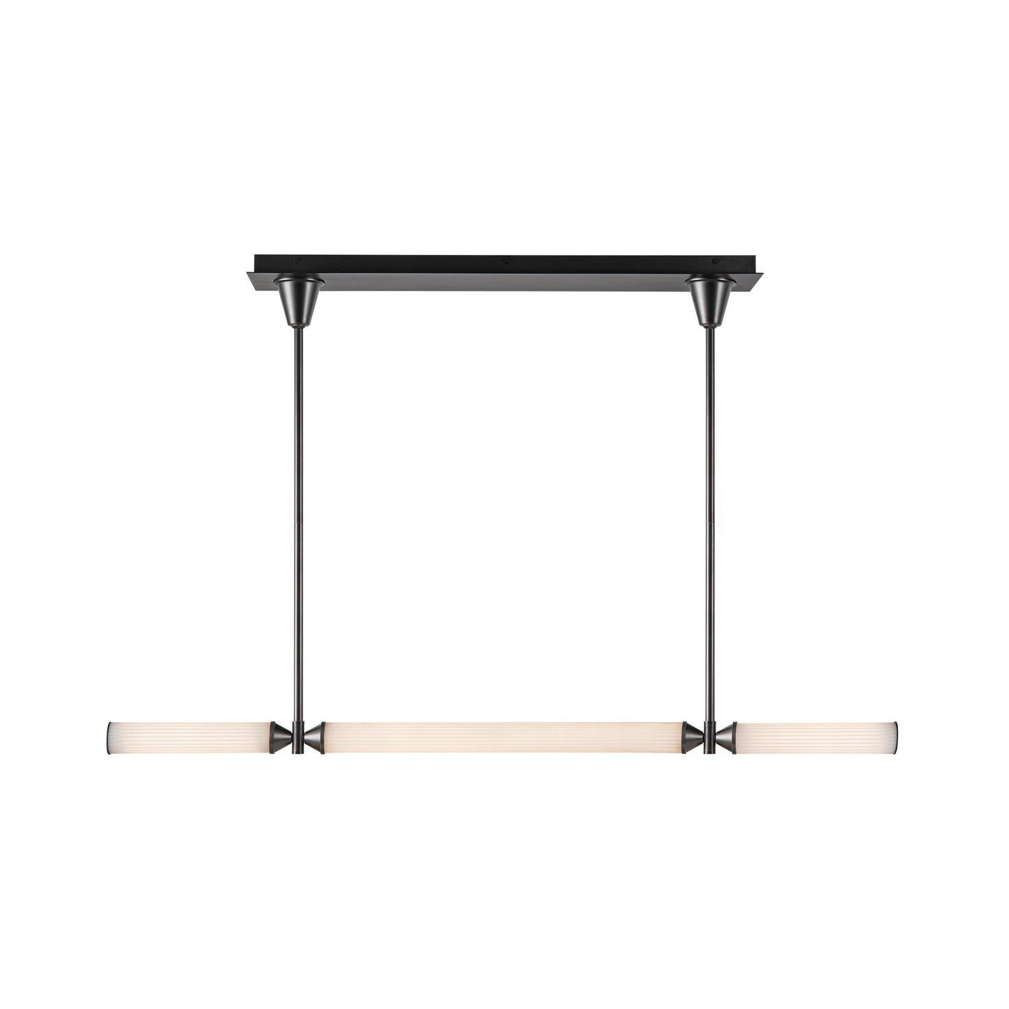 Edwin Linear LED Pendant Light in Urban Bronze.