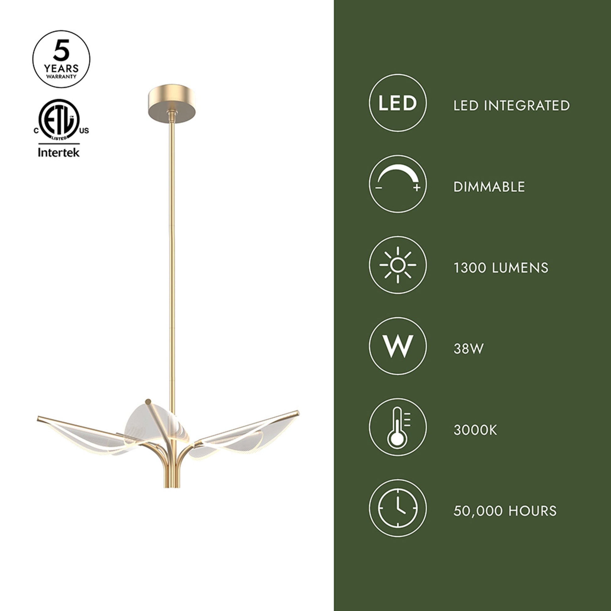 Flora LED Pendant Light in Detail.