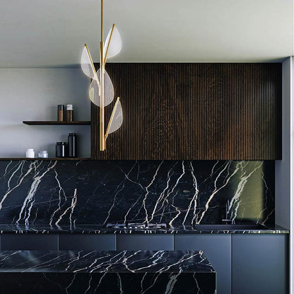 Flora LED Vertical Pendant Light in kitchen.