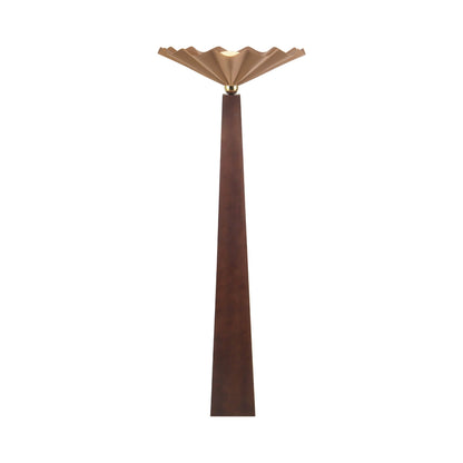 Furrow Floor Lamp in Peach.