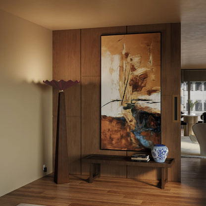 Furrow Floor Lamp in living room.