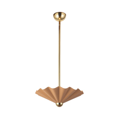 Furrow LED Pendant Light in Peach (16-Inch).