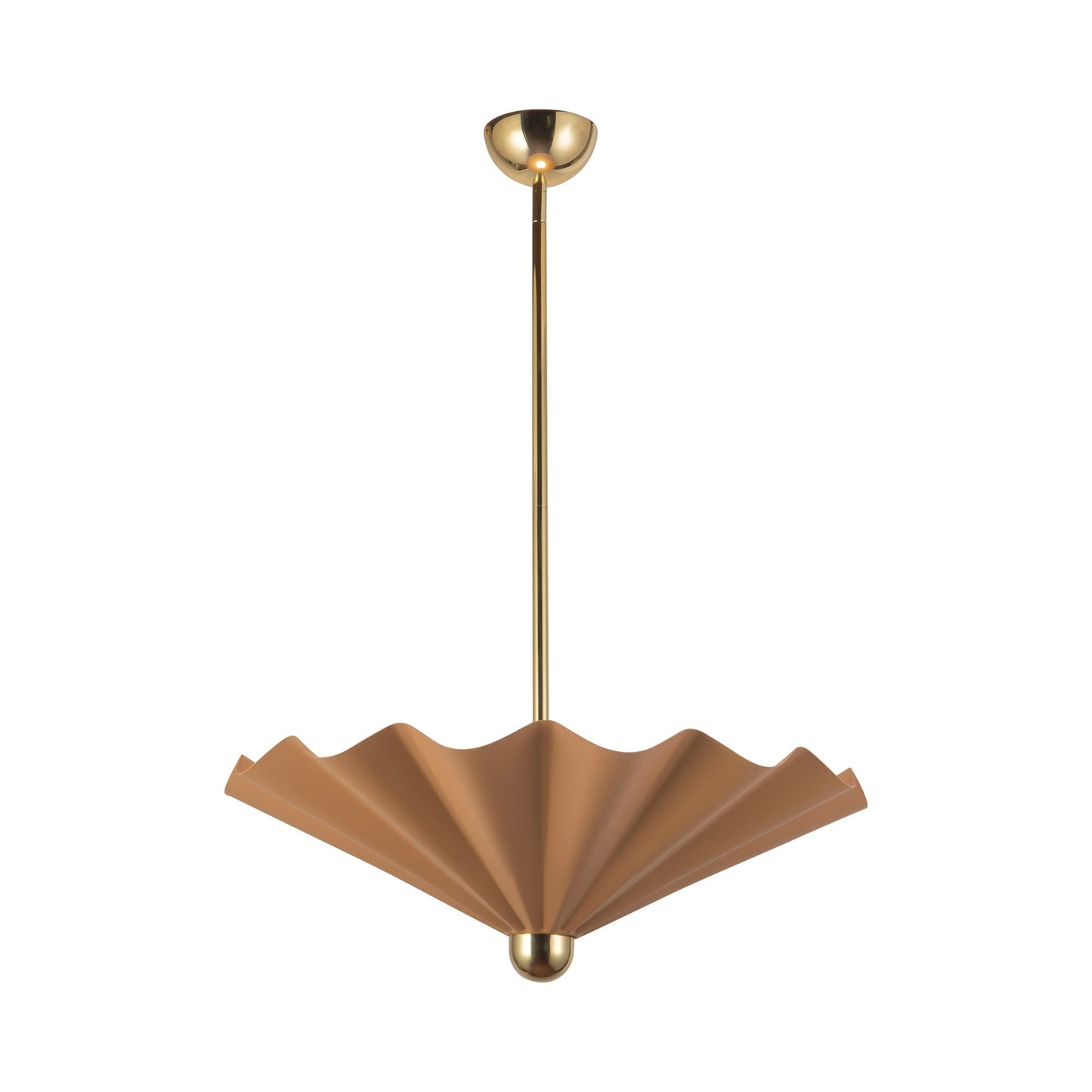 Furrow LED Pendant Light in Peach (25-Inch).