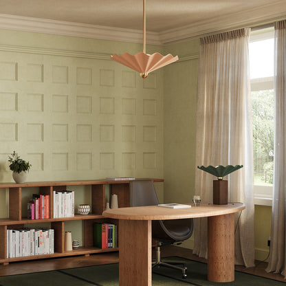 Furrow LED Pendant Light in living room.