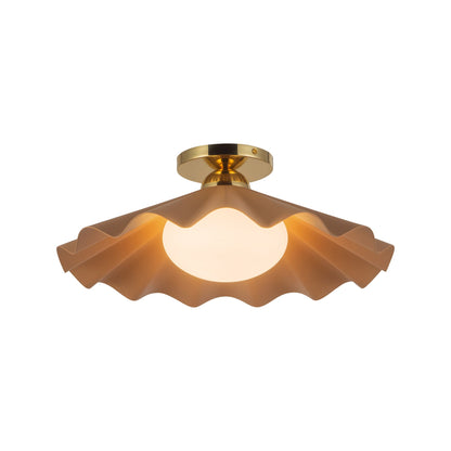 Furrow Semi Flush Mount Ceiling Light.