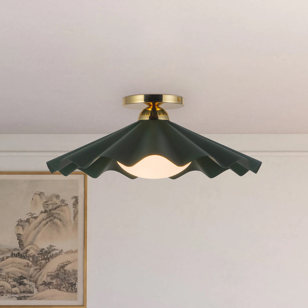 Furrow Semi Flush Mount Ceiling Light in Detail.