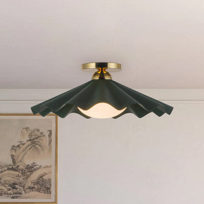 Furrow Semi Flush Mount Ceiling Light in Detail.