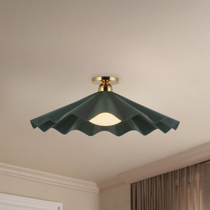 Furrow Semi Flush Mount Ceiling Light in Detail.