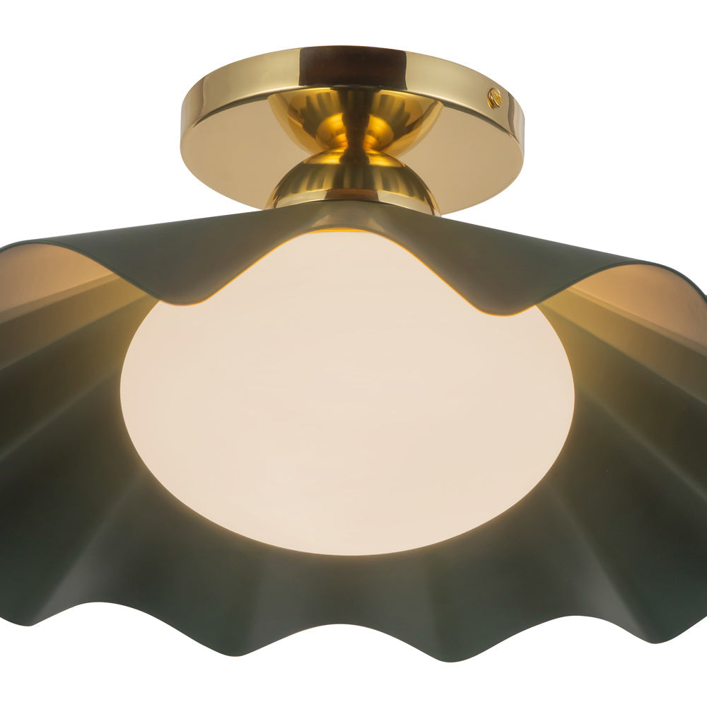 Furrow Semi Flush Mount Ceiling Light in Detail.