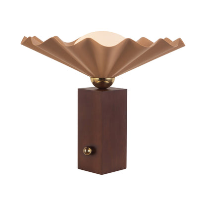 Furrow Table Lamp in Peach (16-Inch).