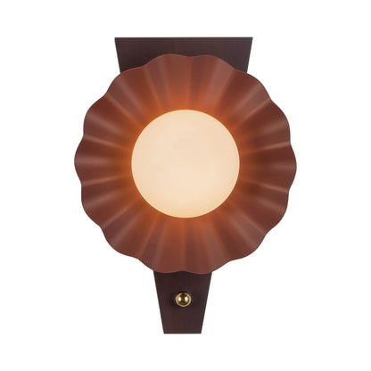 Furrow Wall Light in Burgundy.