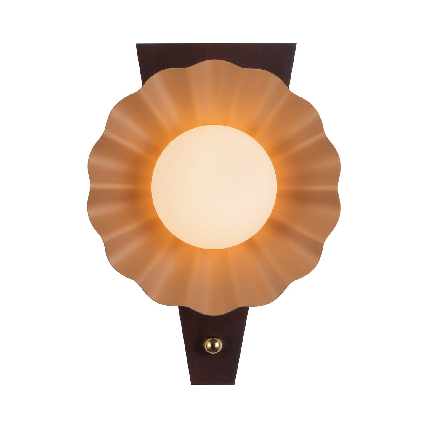 Furrow Wall Light in Peach.